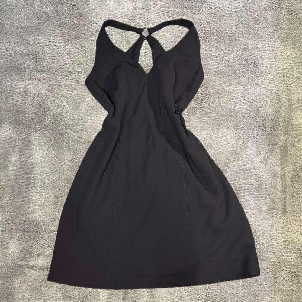 Black Sleek Racerback Mini Dress